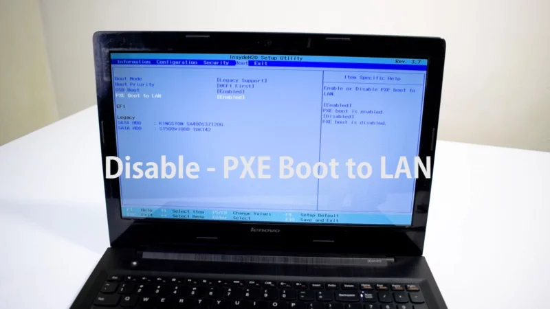 Disable PXE BOOT to LAN