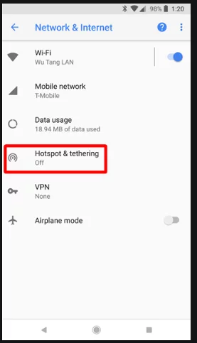 Hotspot and Tethering