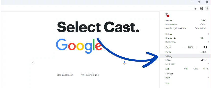 Select cast on Laptop