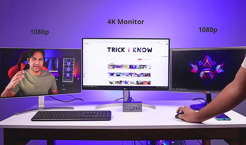 Triple Monitor Setup with Different Monitor Sizes